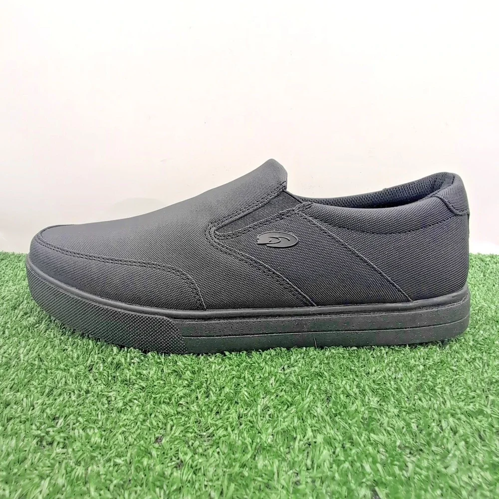 Dr Schollls Valium Shoes Mens 11‎ M Work Sneakers Flat Black Fabric Slip On
